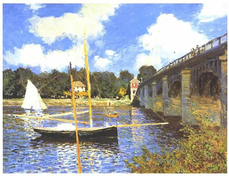 Claude Monet Le Pont routier, Argenteuil oil painting image